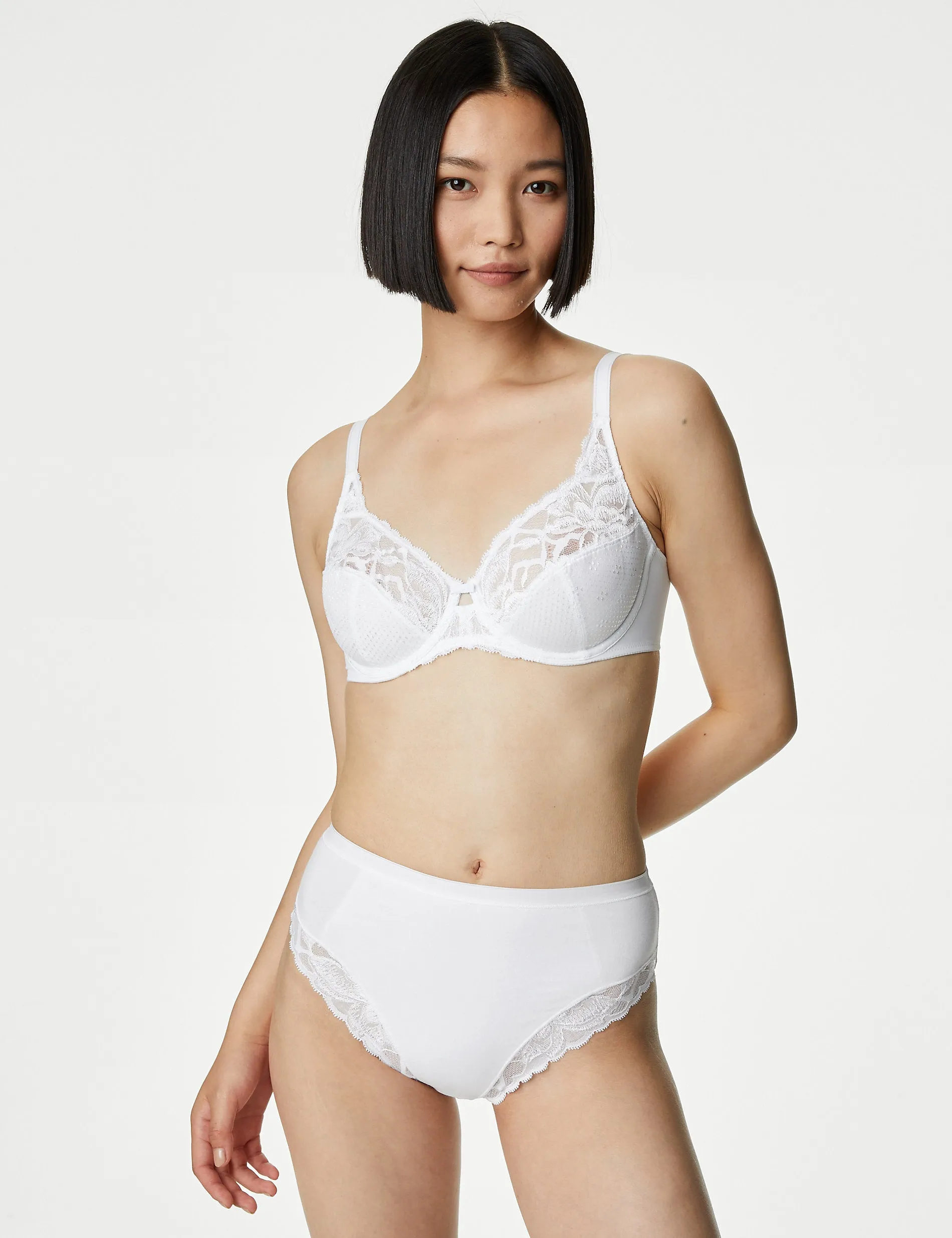2 pcs. Marks & Spencer Firm Control high-cut panty, white
