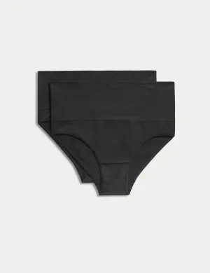 2 pcs. Marks & Spencer Seamless High Knickers with Easy Control, Black