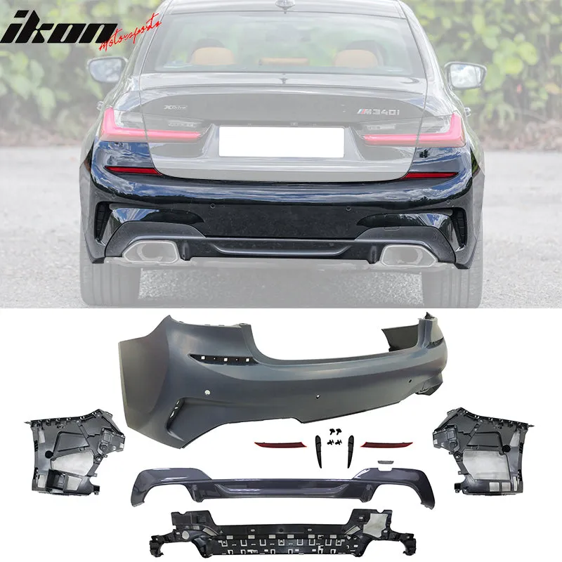 2019-2022 BMW G20 Black M340 Front Rear Bumpers M-Tech Side Skirts