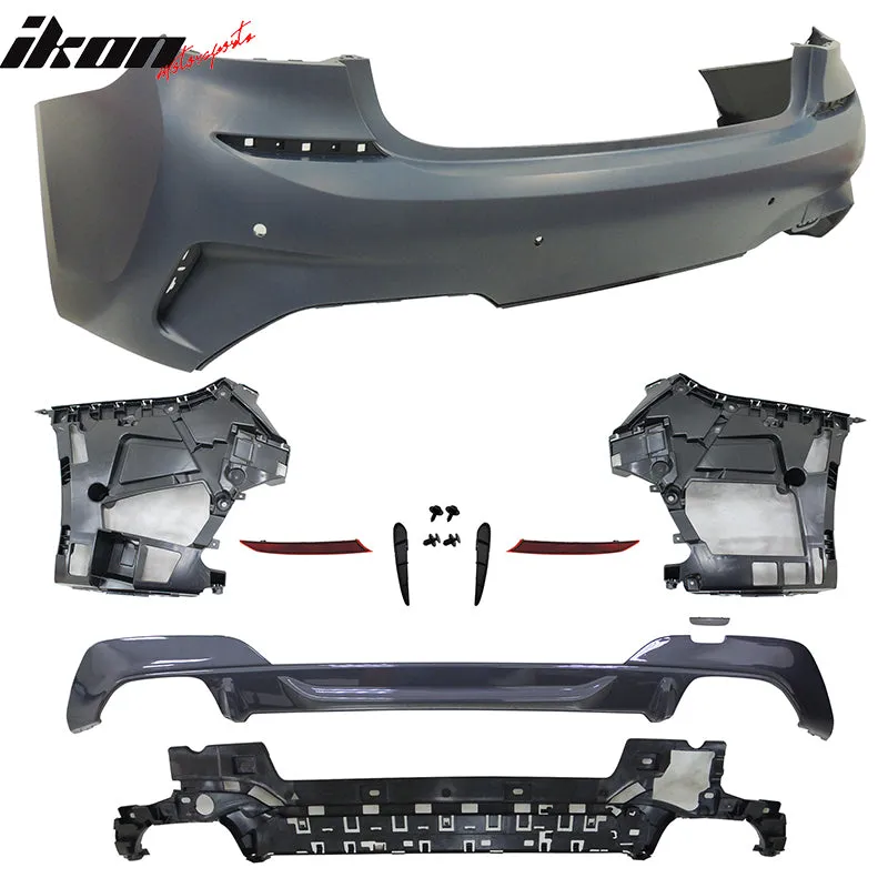 2019-2022 BMW G20 Black M340 Front Rear Bumpers M-Tech Side Skirts
