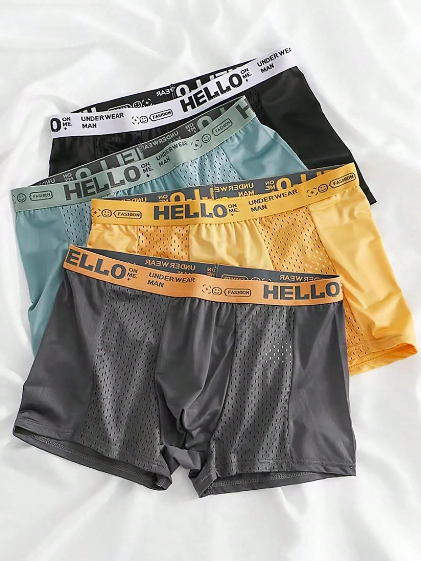 4PCS Men's Underpants Men's Underpants Boxer Trendy Underpants