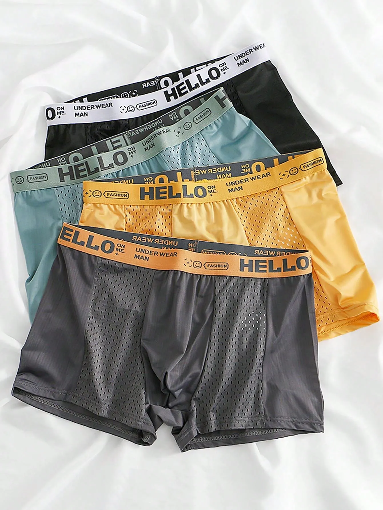 4PCS Men's Underpants Men's Underpants Boxer Trendy Underpants