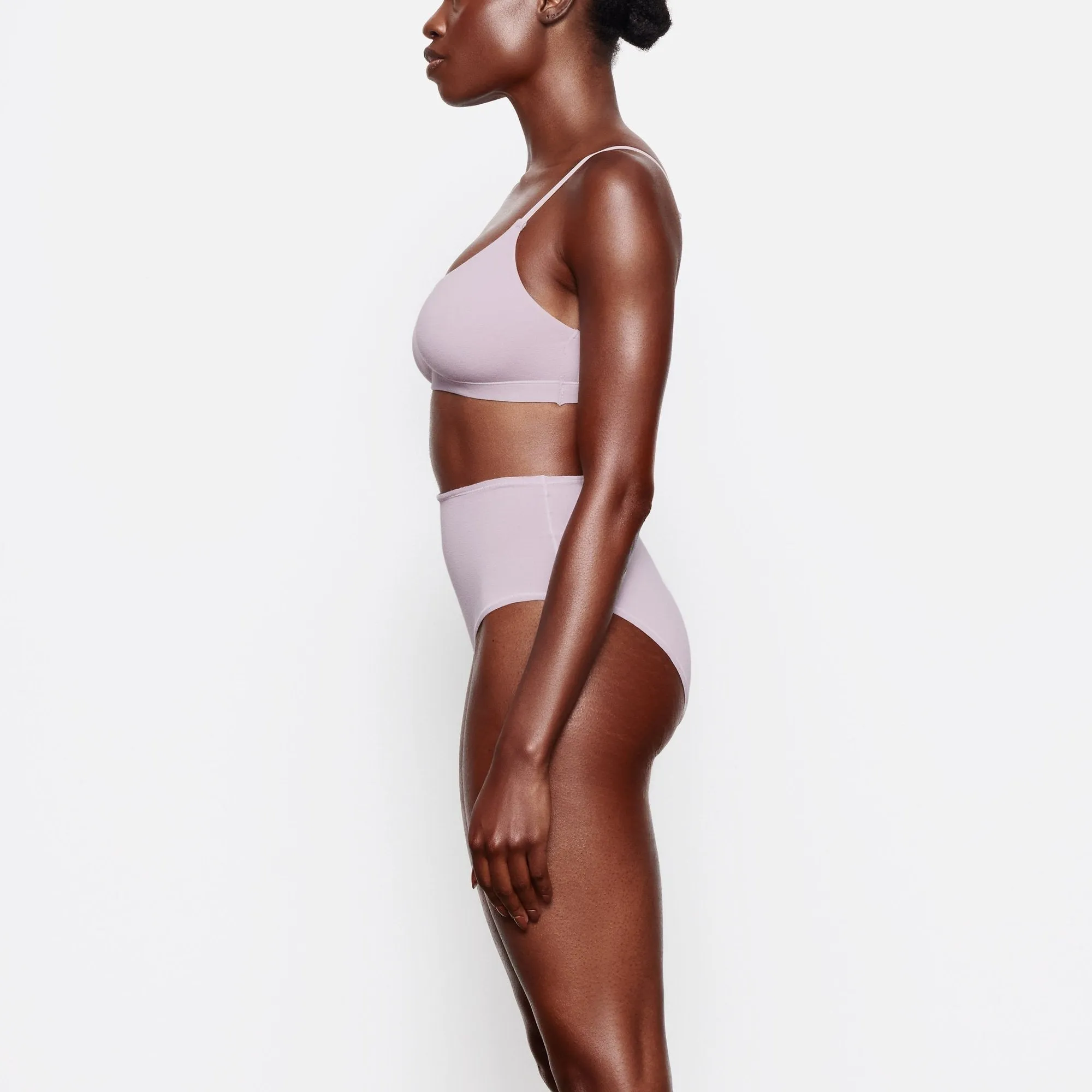 COTTON JERSEY SCOOP BRALETTE | IRIS MICA