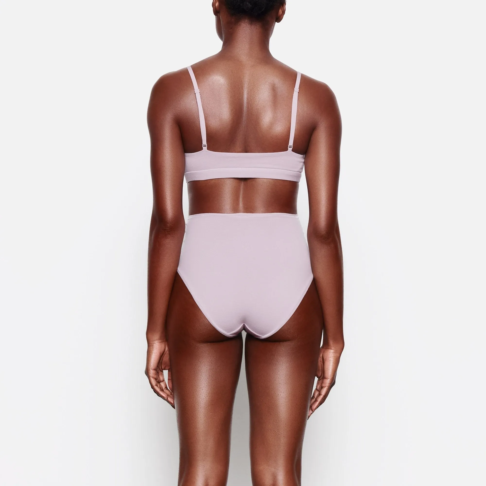 COTTON JERSEY SCOOP BRALETTE | IRIS MICA