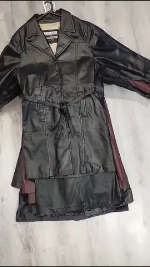CR4114 Mix Leather Trench Coats