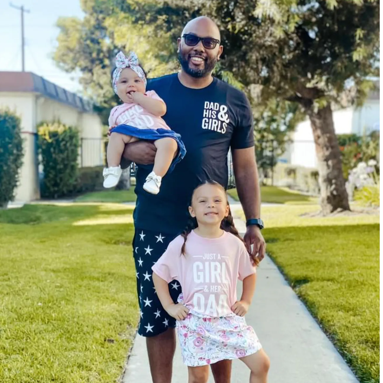 Dad   His Girls (Plural) - Unisex Tee
