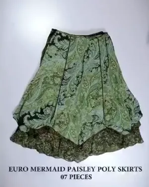 Euro Mermaid Paislay Poly Skirts
