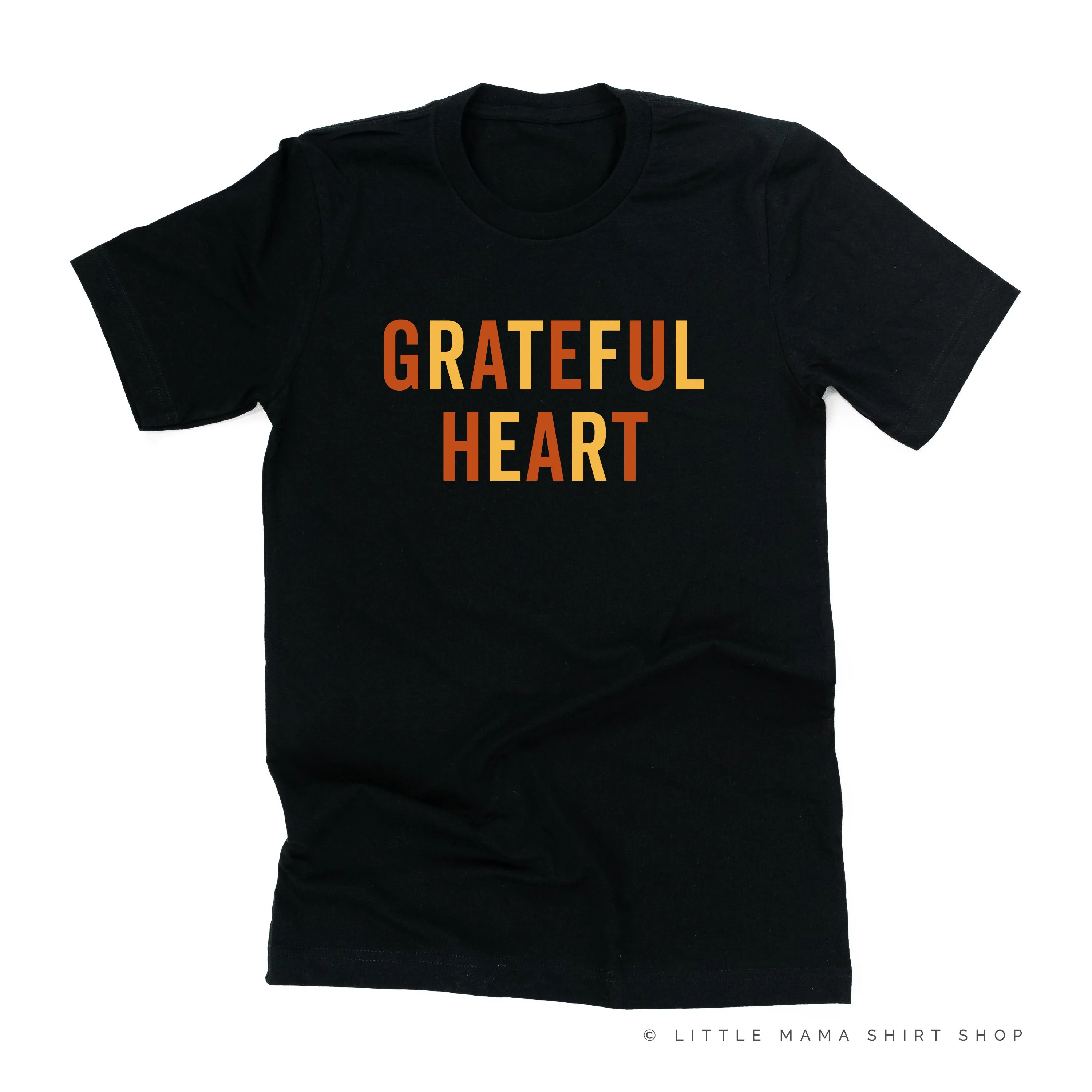 GRATEFUL HEART - BLOCK FONT - Unisex Tee
