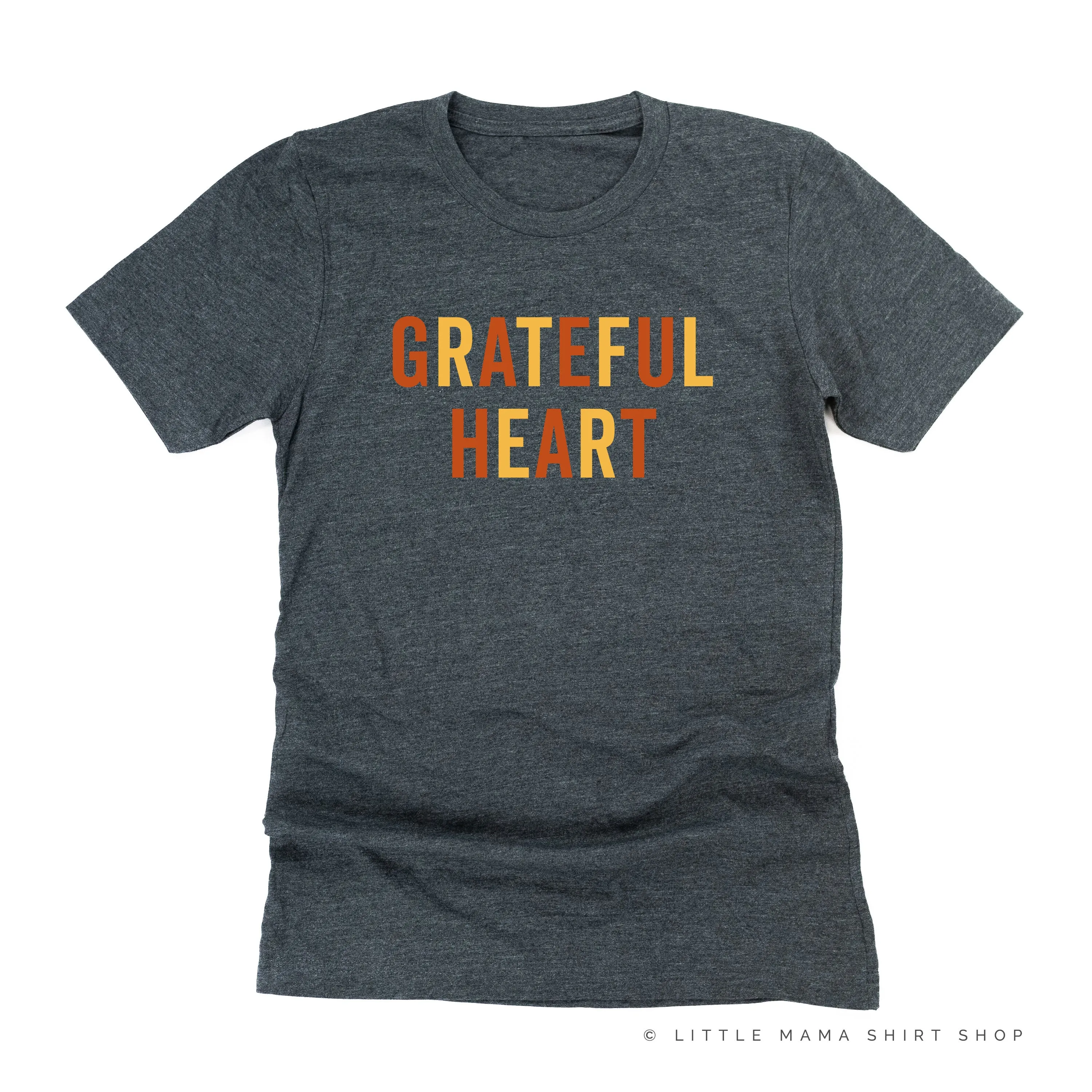 GRATEFUL HEART - BLOCK FONT - Unisex Tee