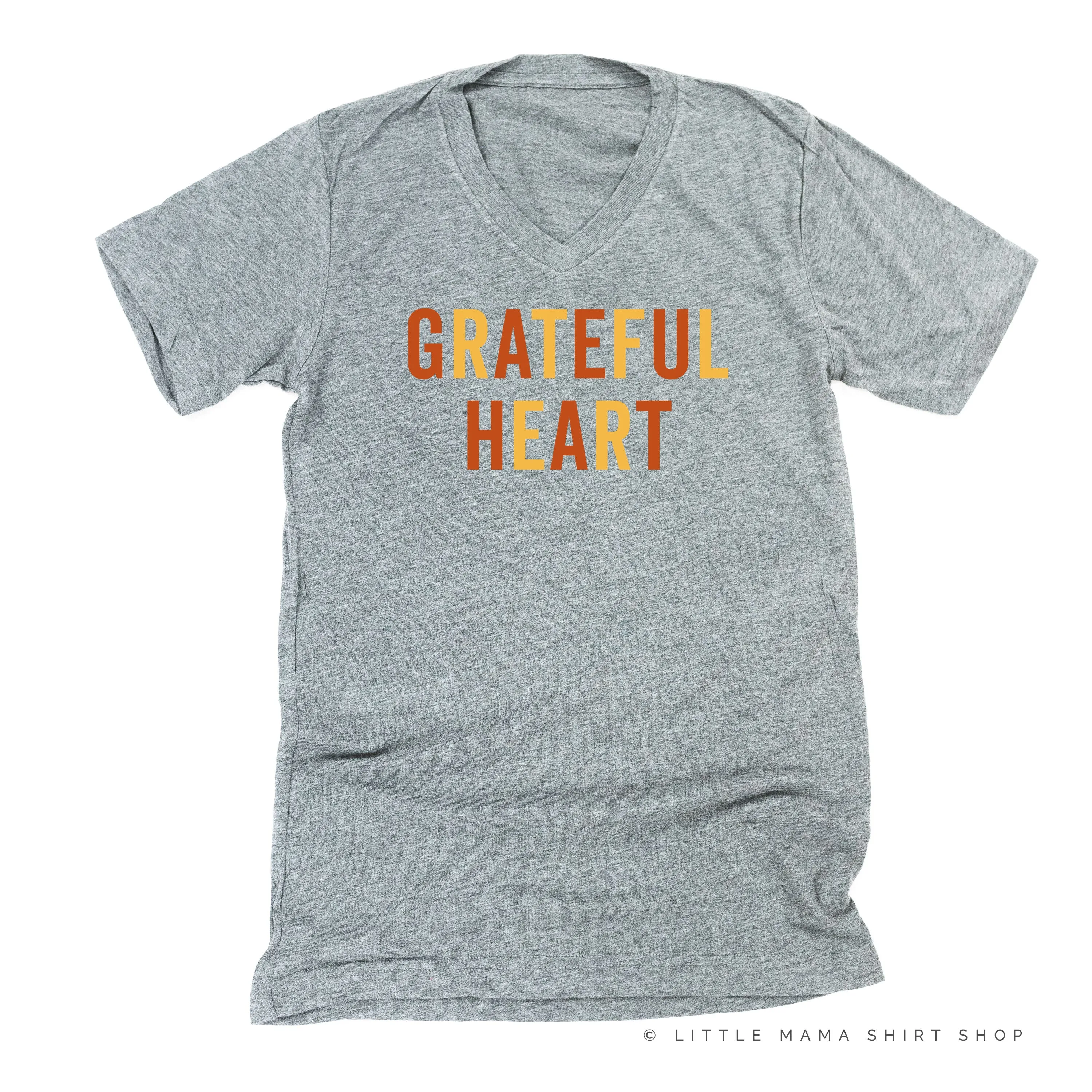 GRATEFUL HEART - BLOCK FONT - Unisex Tee