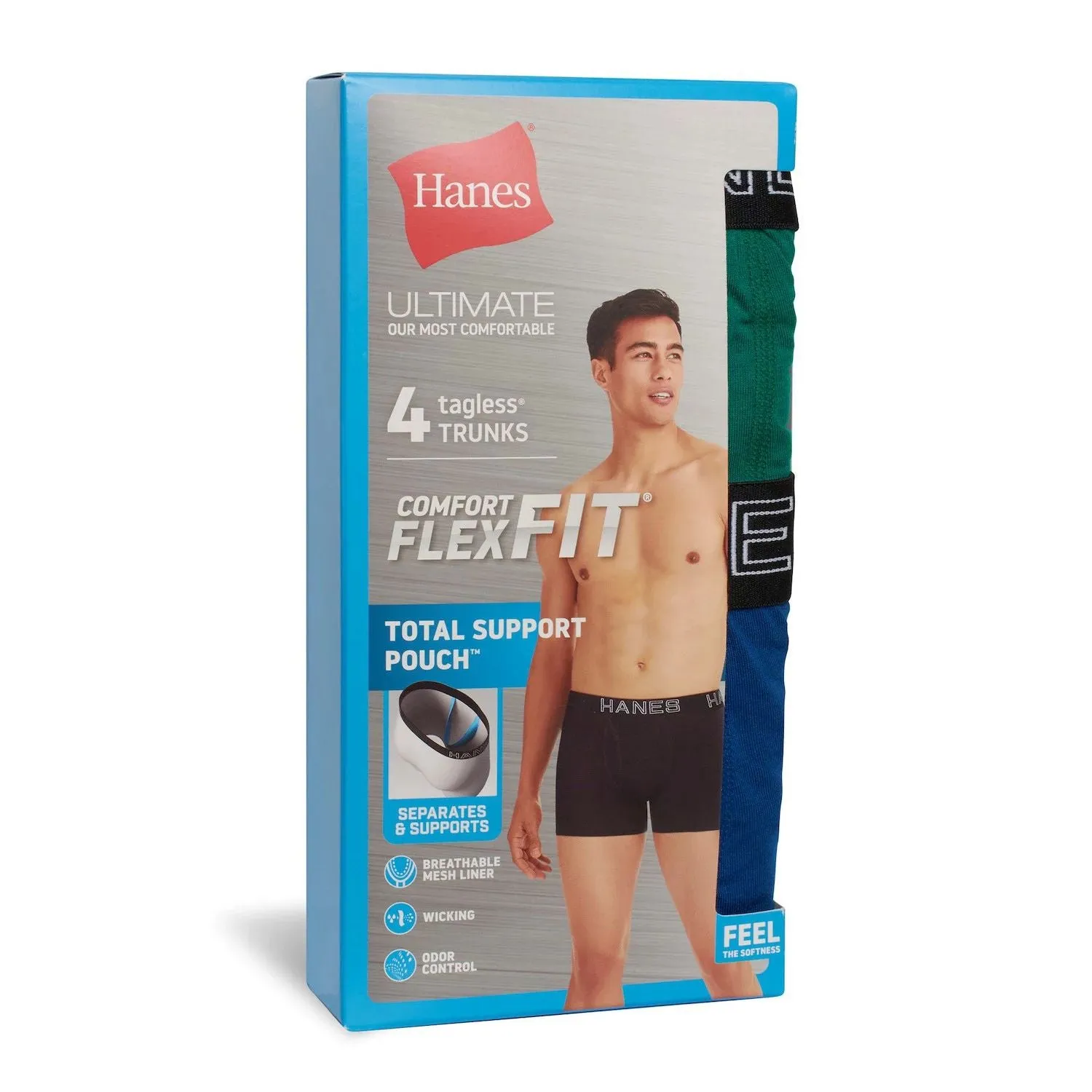 Hanes Men's Ultimate 4-Pack Comfort Flex Fit Total Support Pouch