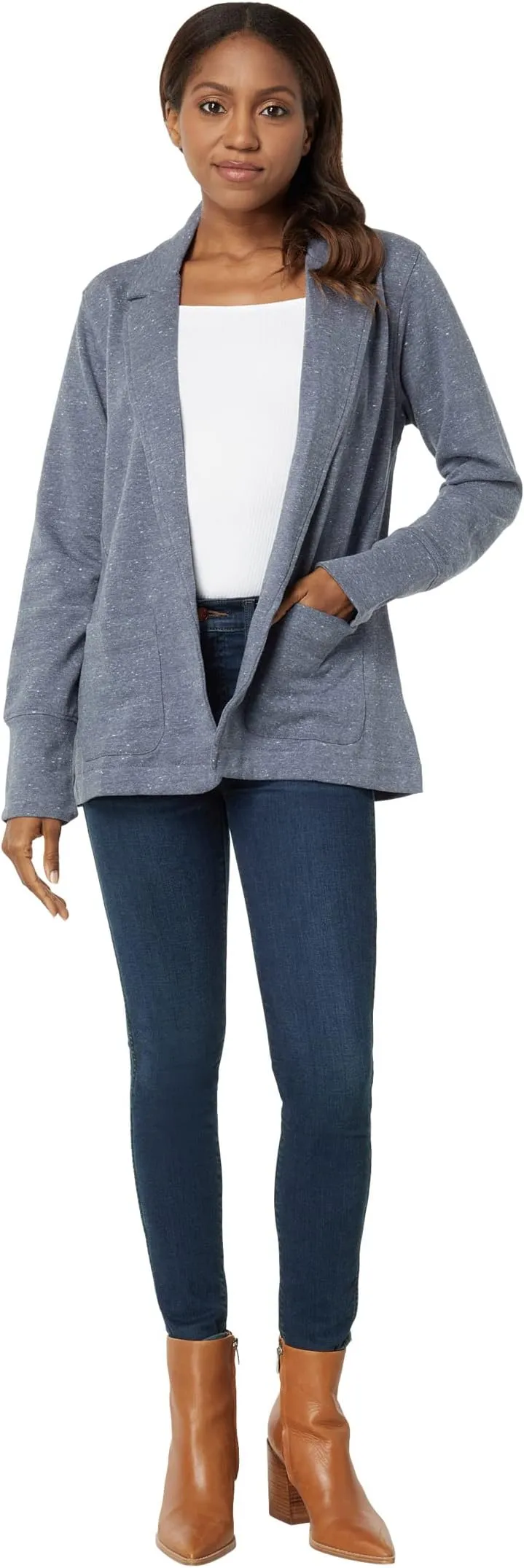 Hatley Chelsea Knit Jacket in Indigo Speckle