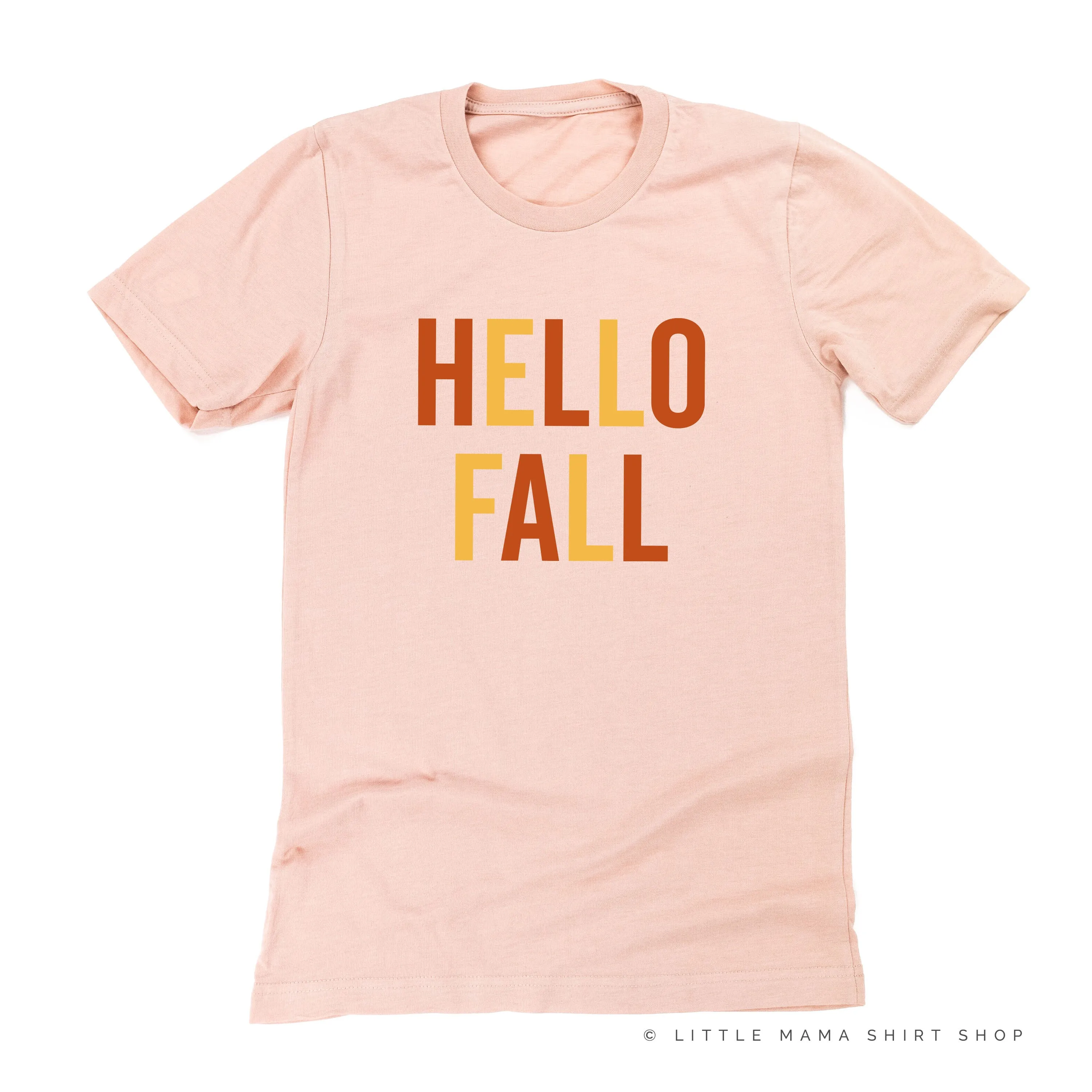 HELLO FALL - BLOCK FONT - Unisex Tee