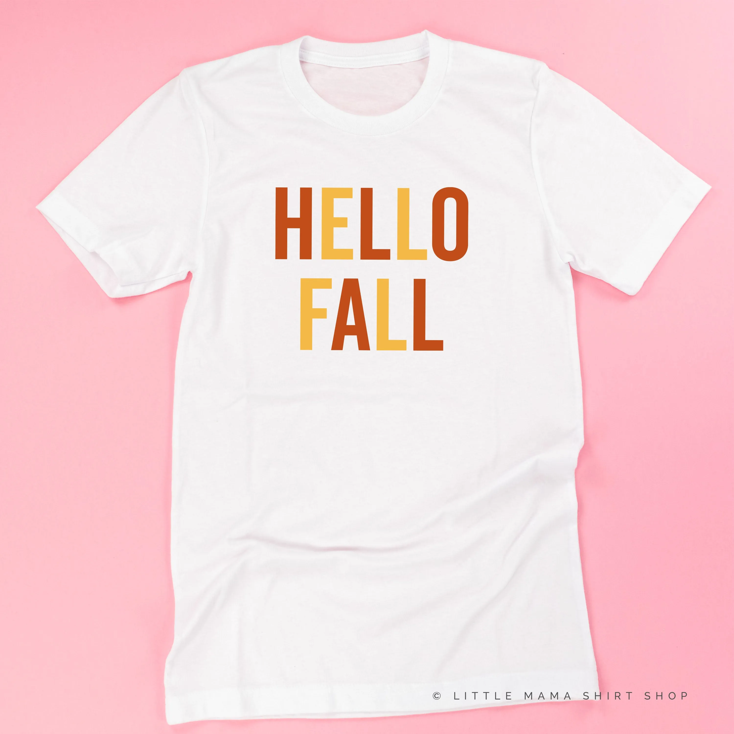HELLO FALL - BLOCK FONT - Unisex Tee