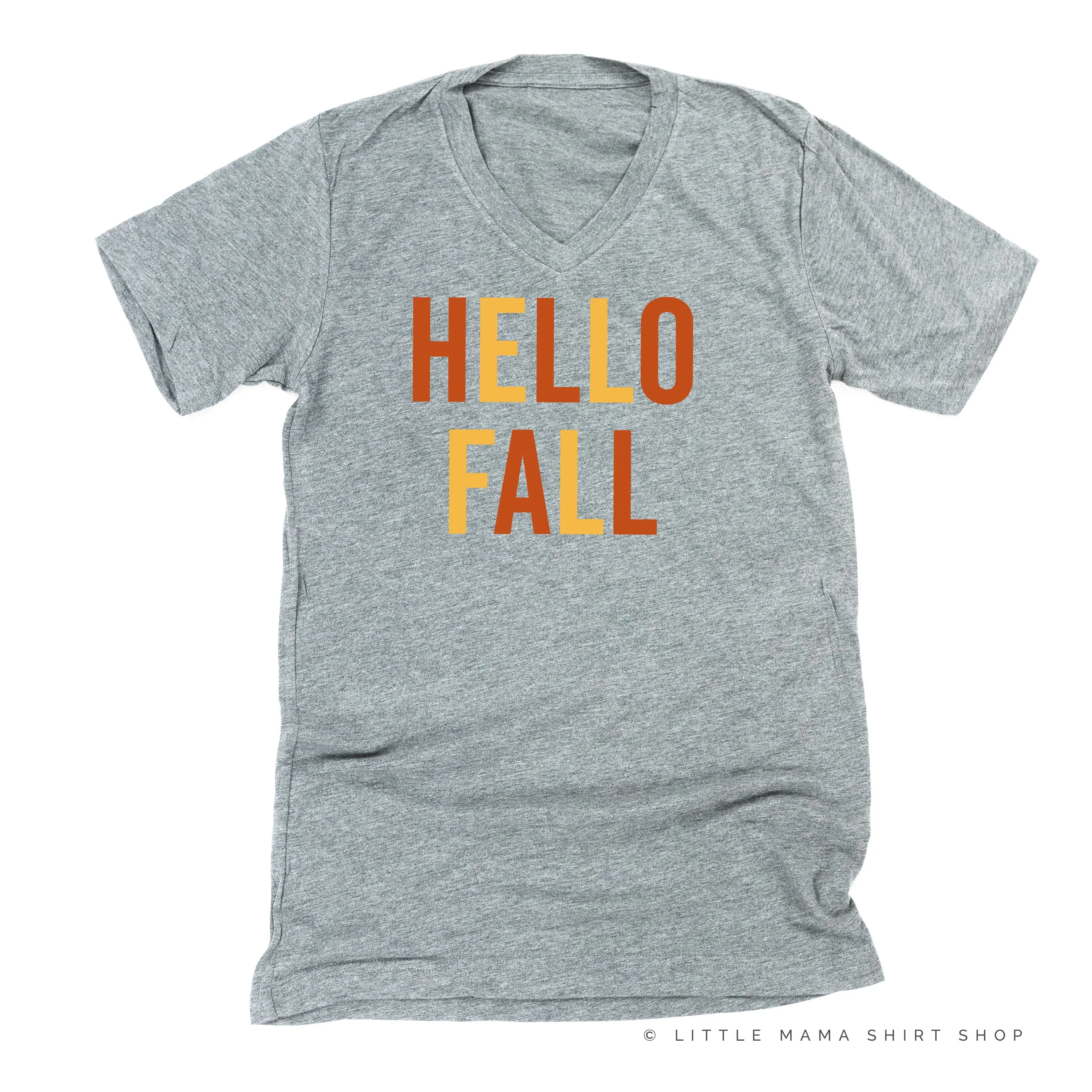 HELLO FALL - BLOCK FONT - Unisex Tee