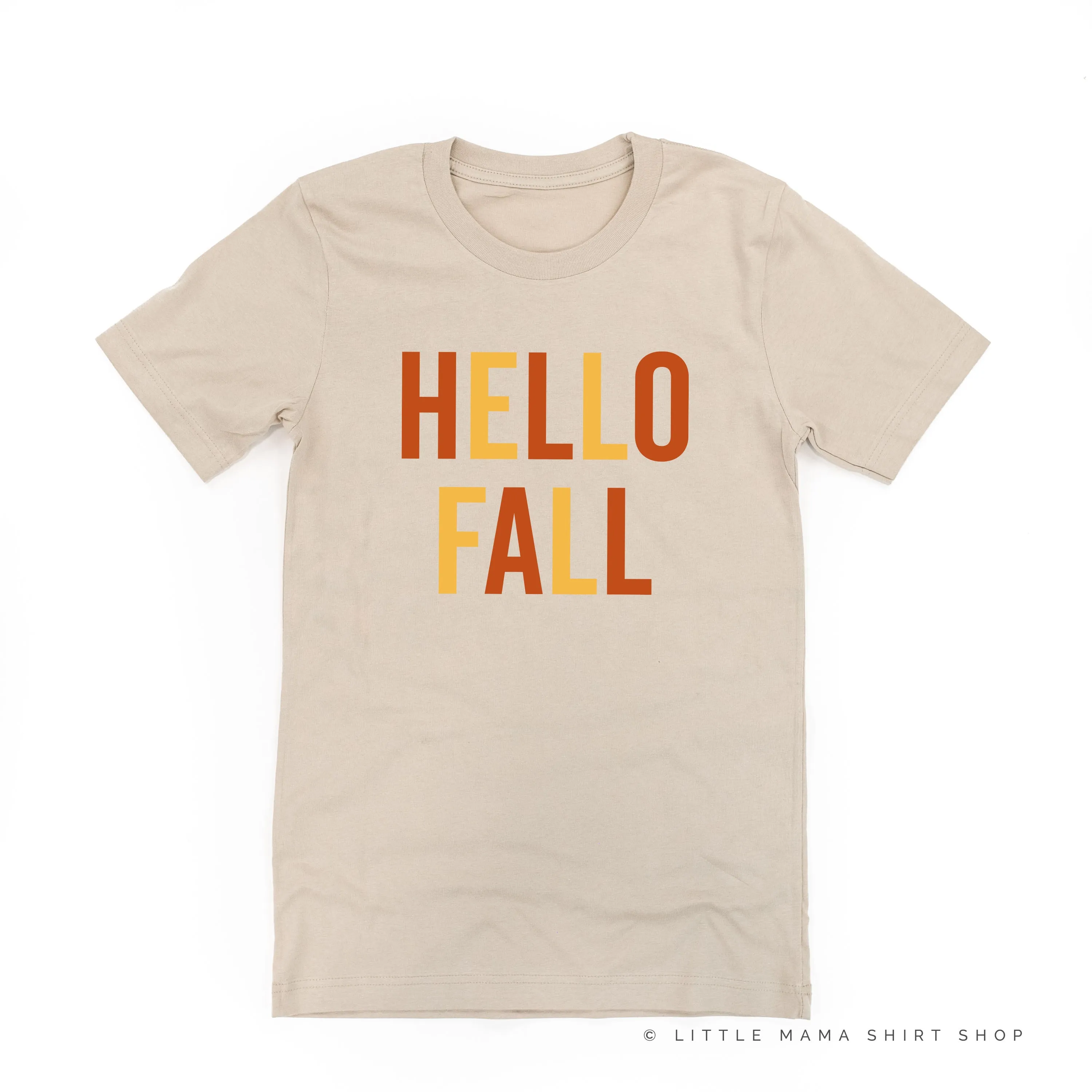 HELLO FALL - BLOCK FONT - Unisex Tee