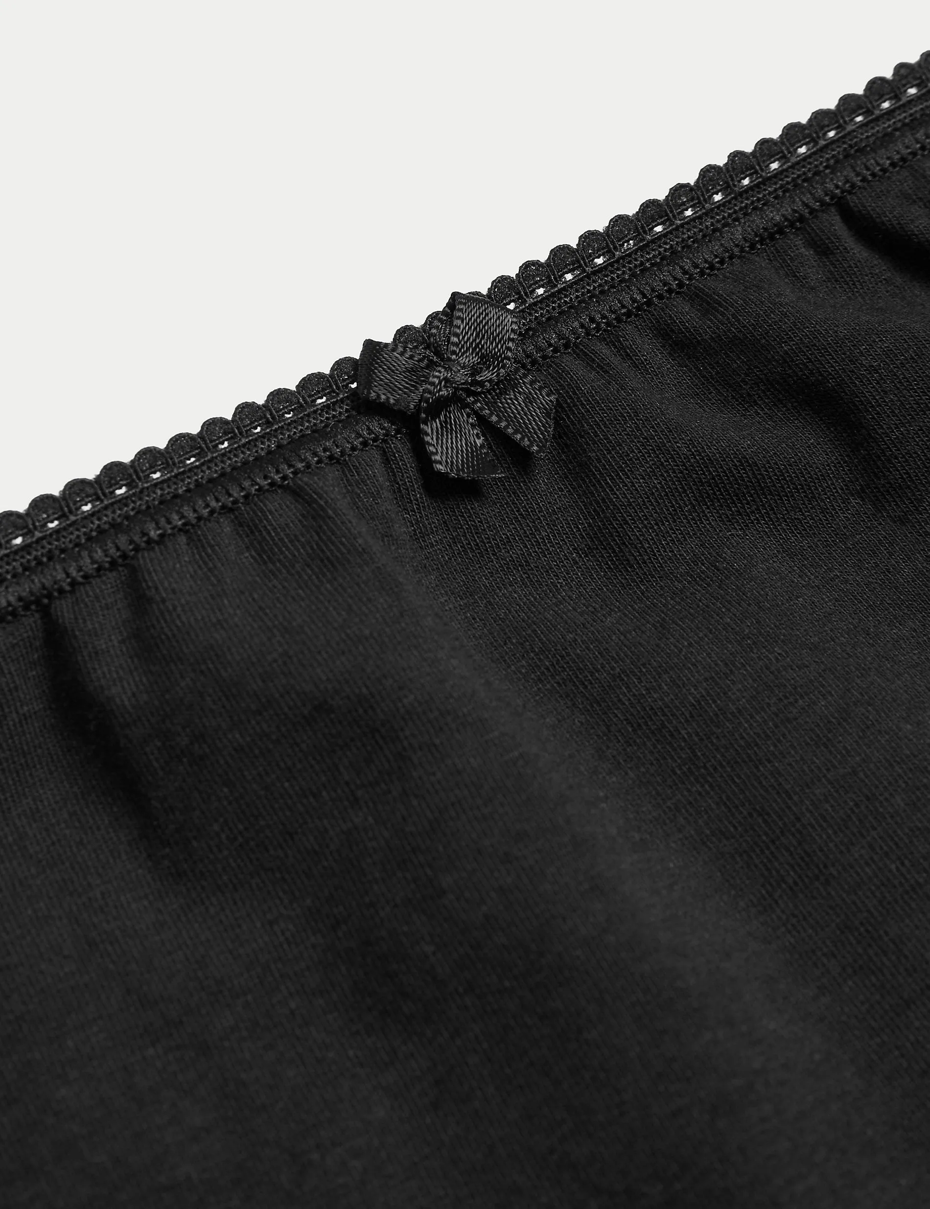 High-waisted cotton and lycra shorts, 5 pcs. Marks & Spencer, black