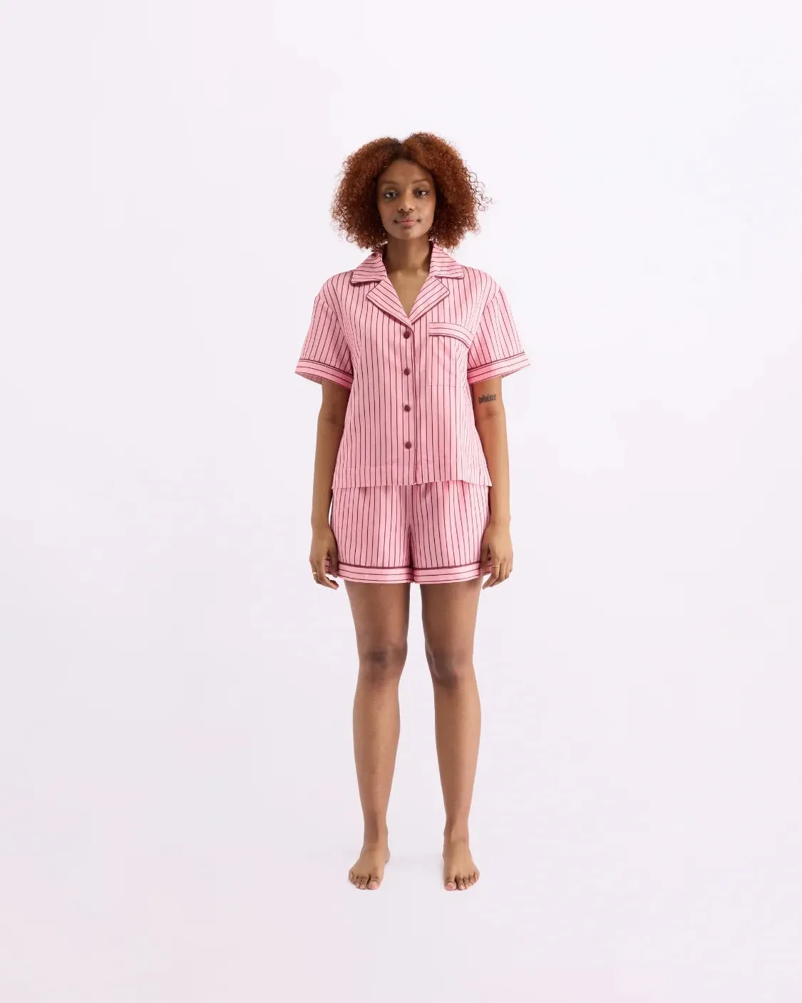Hommey Short Sleeve Shirt - Rocky Road Stripes