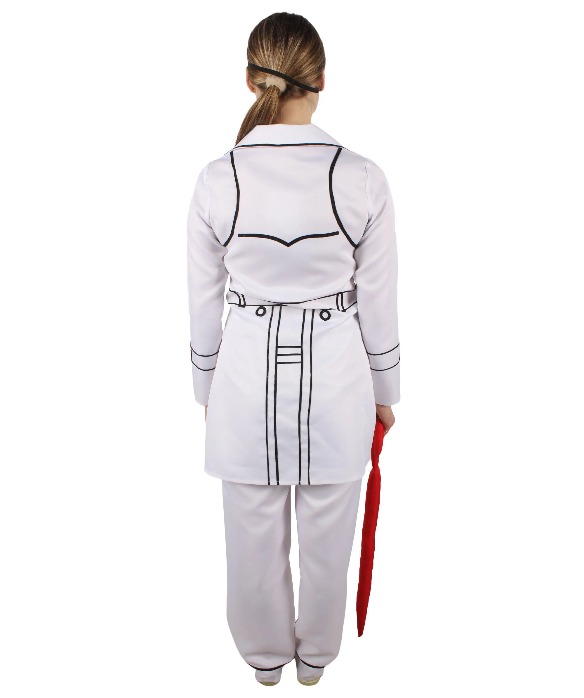 HPO Adult Women's Action Thriller Movie Assassination Team White Trench Costume I Suitable for Halloween I Flame-retardant Synthetic Fabric