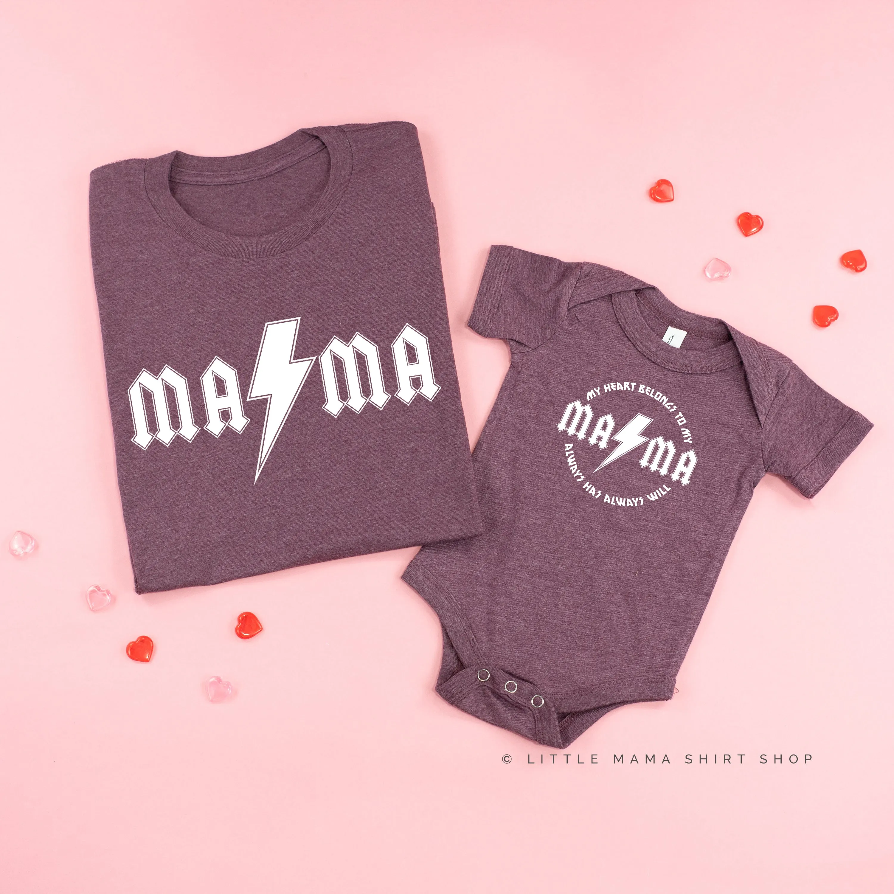 Mama - Band Tee / My Heart Belongs To My Mama - Set of 2 Tees