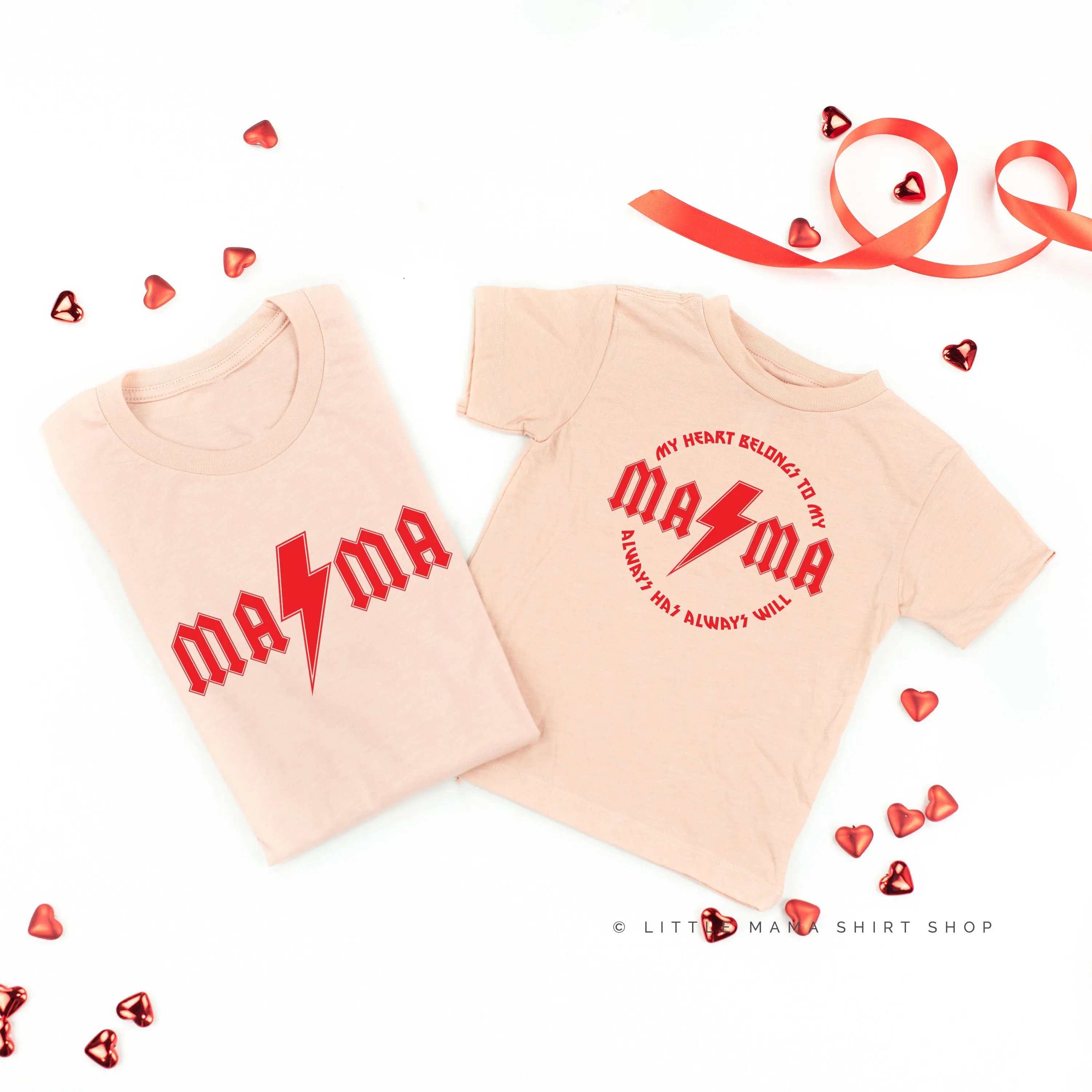 Mama - Band Tee / My Heart Belongs To My Mama - Set of 2 Tees