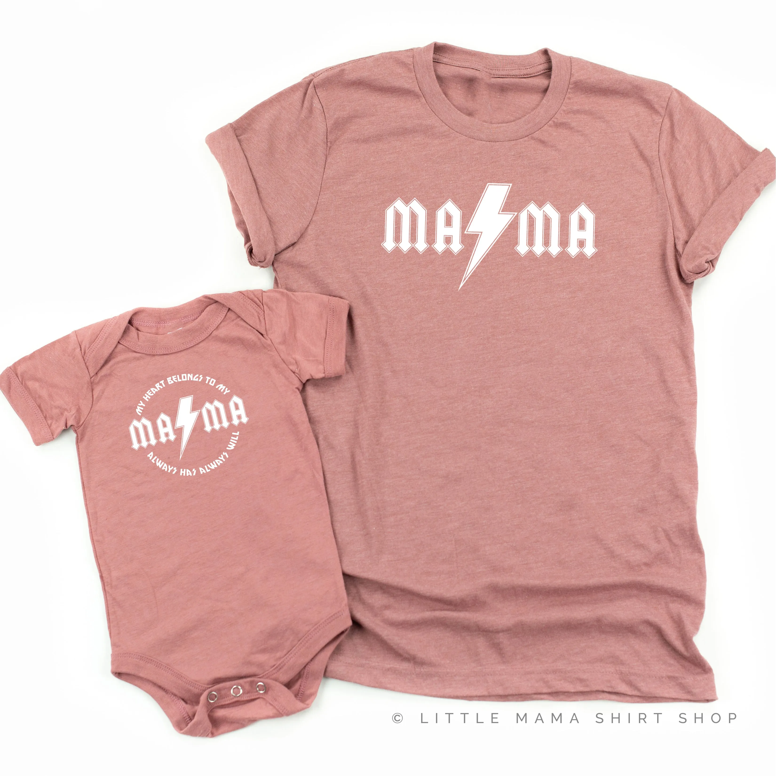 Mama - Band Tee / My Heart Belongs To My Mama - Set of 2 Tees