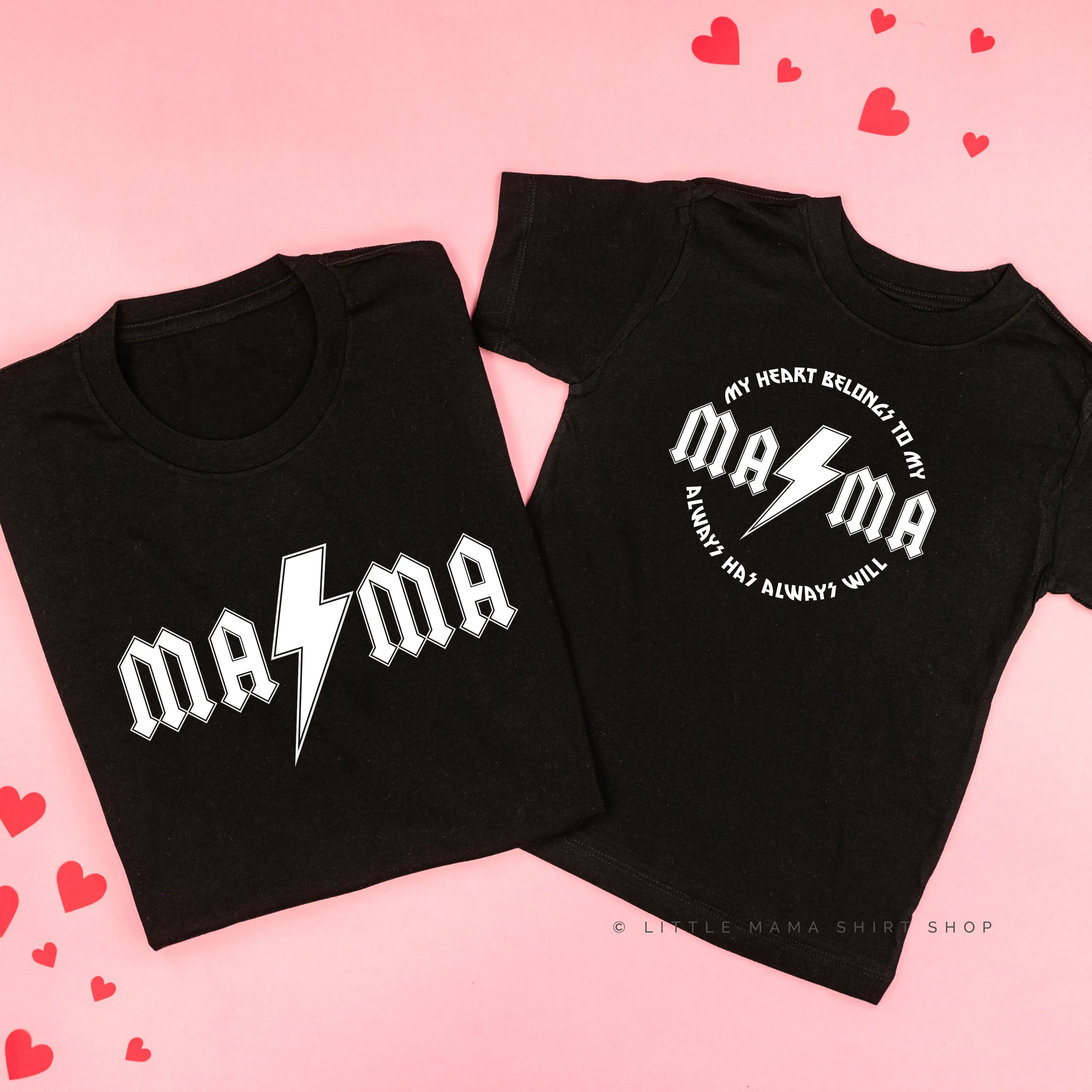 Mama - Band Tee / My Heart Belongs To My Mama - Set of 2 Tees