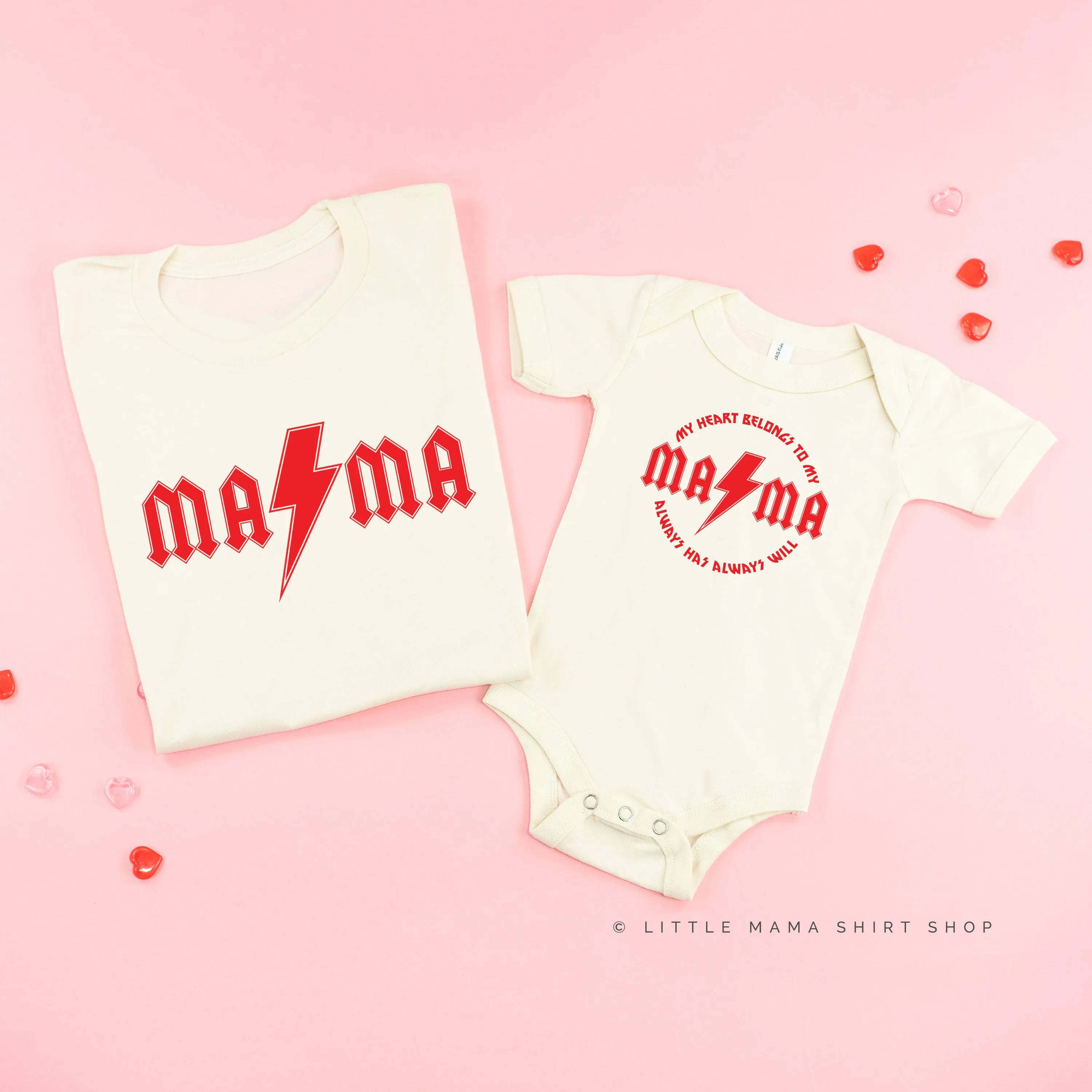 Mama - Band Tee / My Heart Belongs To My Mama - Set of 2 Tees