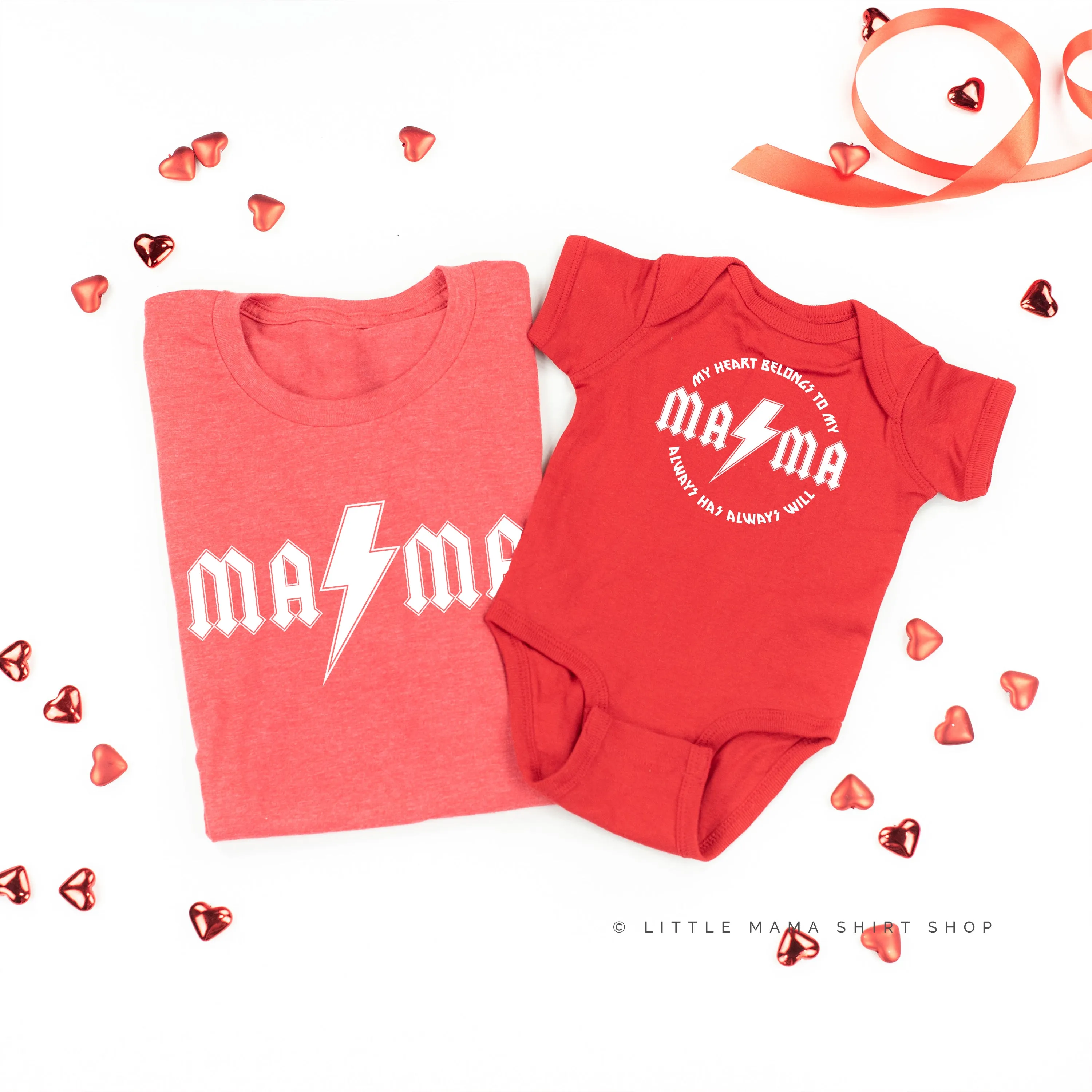 Mama - Band Tee / My Heart Belongs To My Mama - Set of 2 Tees