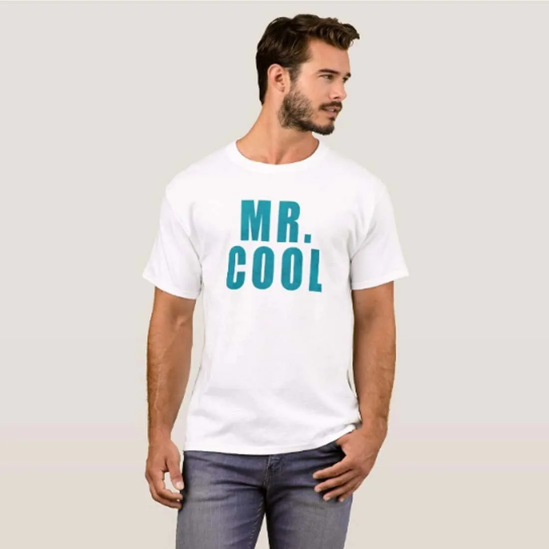 Nutcase Designer Round Neck Men's T-Shirt Wrinkle-Free Poly Cotton Tees - Mr. Cool