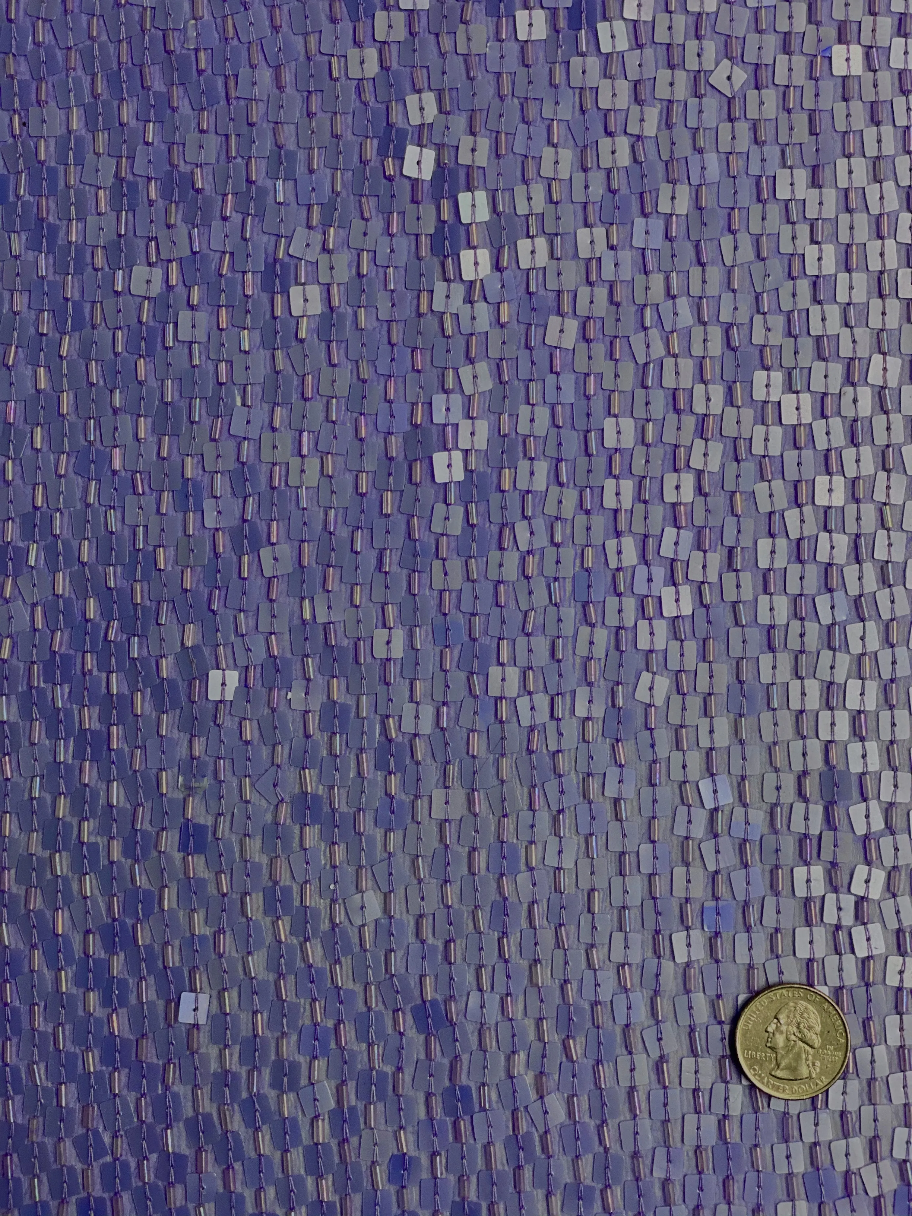 Periwinkle Sequin & Beads On Silk Chiffon JEC-073-11 Fabric