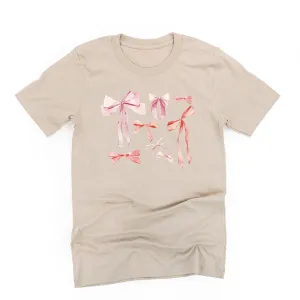 Pink And Red Valentine Bows - Unisex Tee