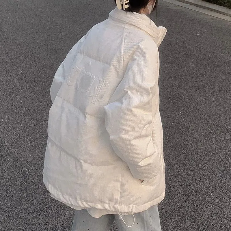 Stand-Up Collar Niche Solid Puffer Jacket