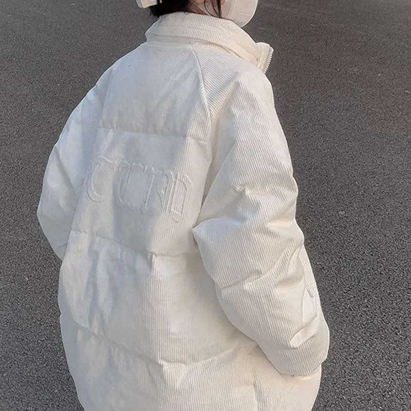 Stand-Up Collar Niche Solid Puffer Jacket