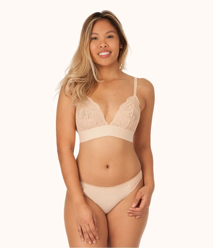 The Palm Lace Thong 5-Pack: Toasted Almond