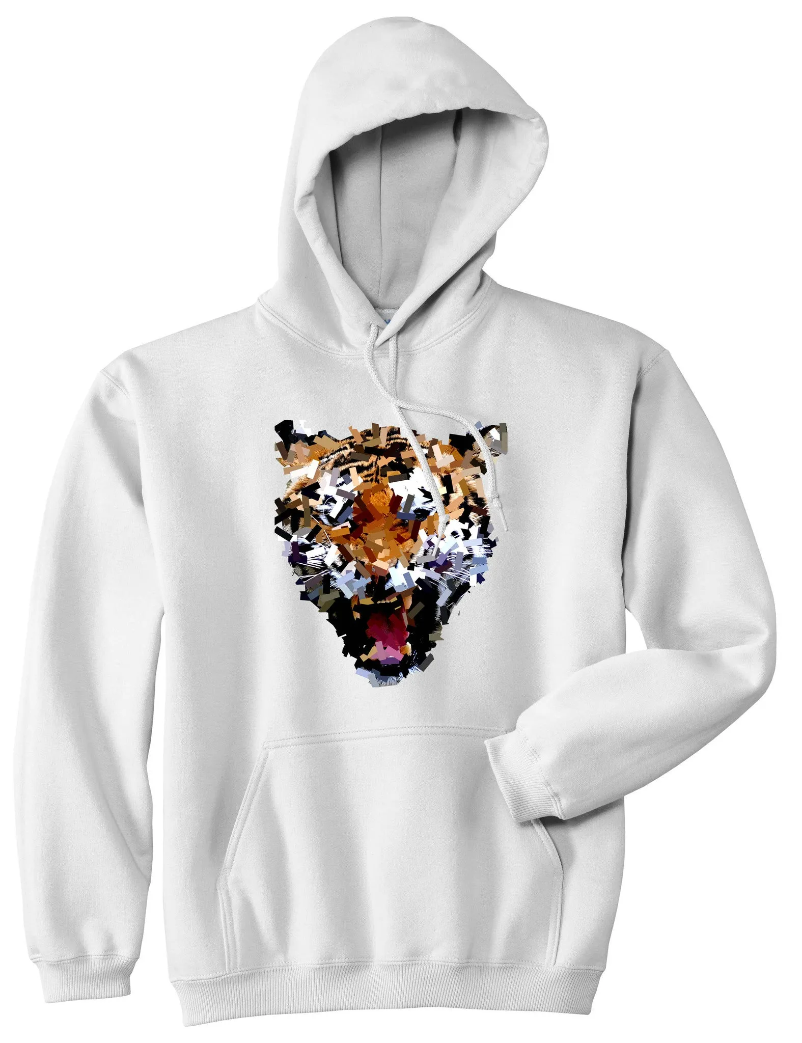 Tiger Cat Artwork Pullover Hoodie
