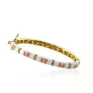 Twin Stars White Cubic Zirconia Butterfly Bangle