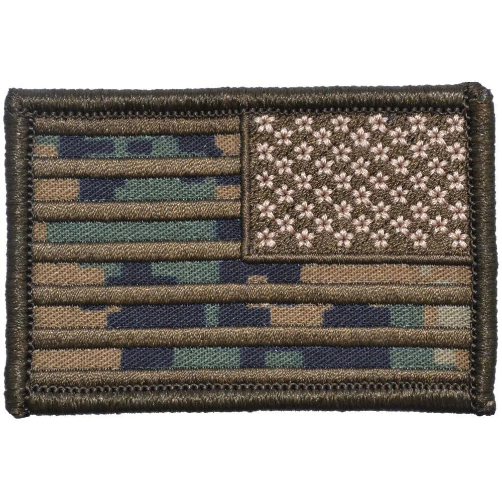 US Flag - 2x3 Patch - MARPAT Woodland