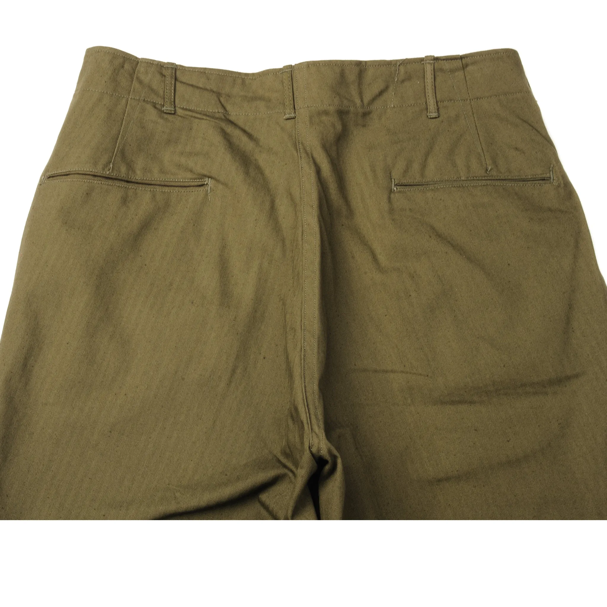 VINTAGE US NAVY FIELD TROUSERS HBT PANTS WW2 SIZE W34 L33 DEADSTOCK