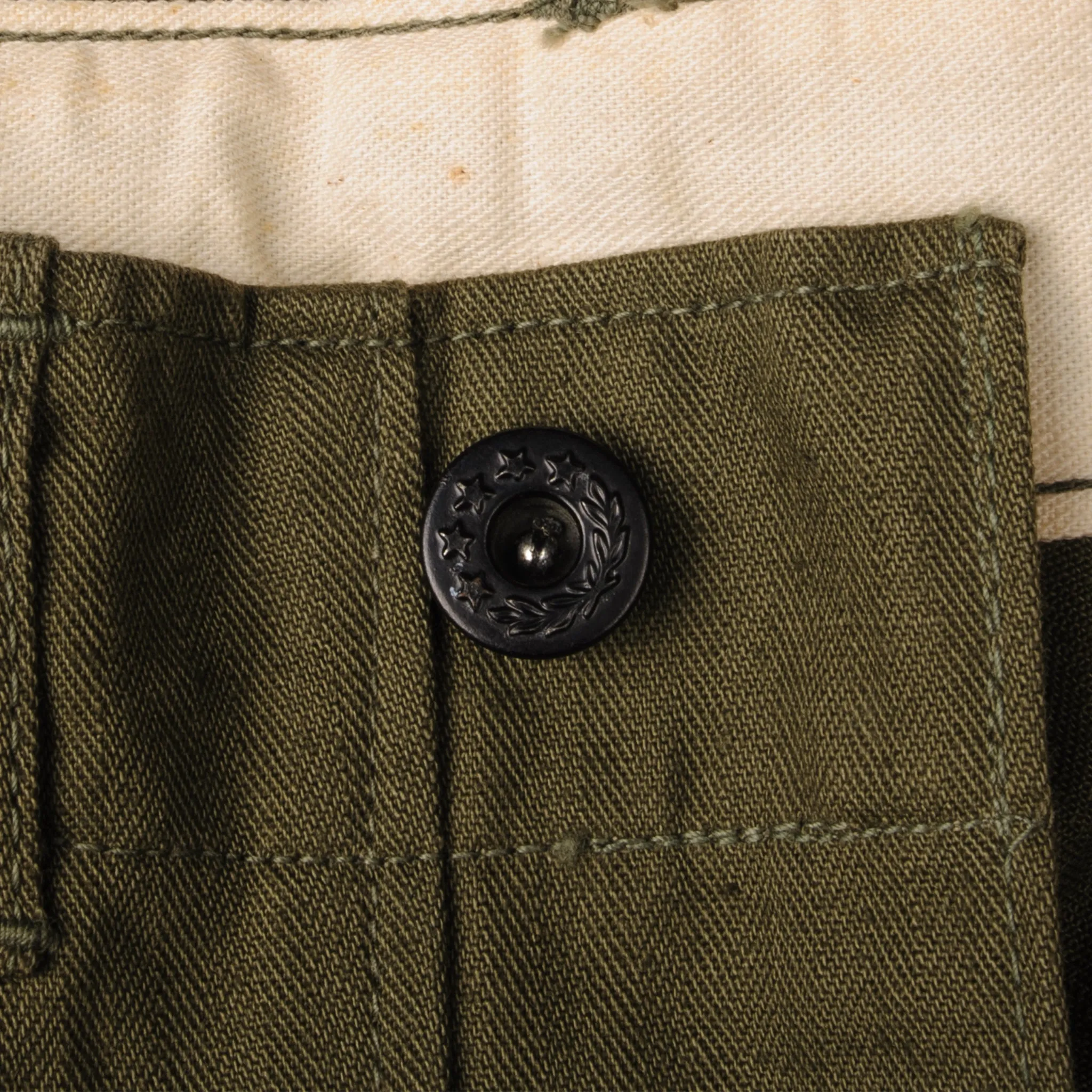 VINTAGE US NAVY FIELD TROUSERS HBT PANTS WW2 SIZE W34 L33 DEADSTOCK