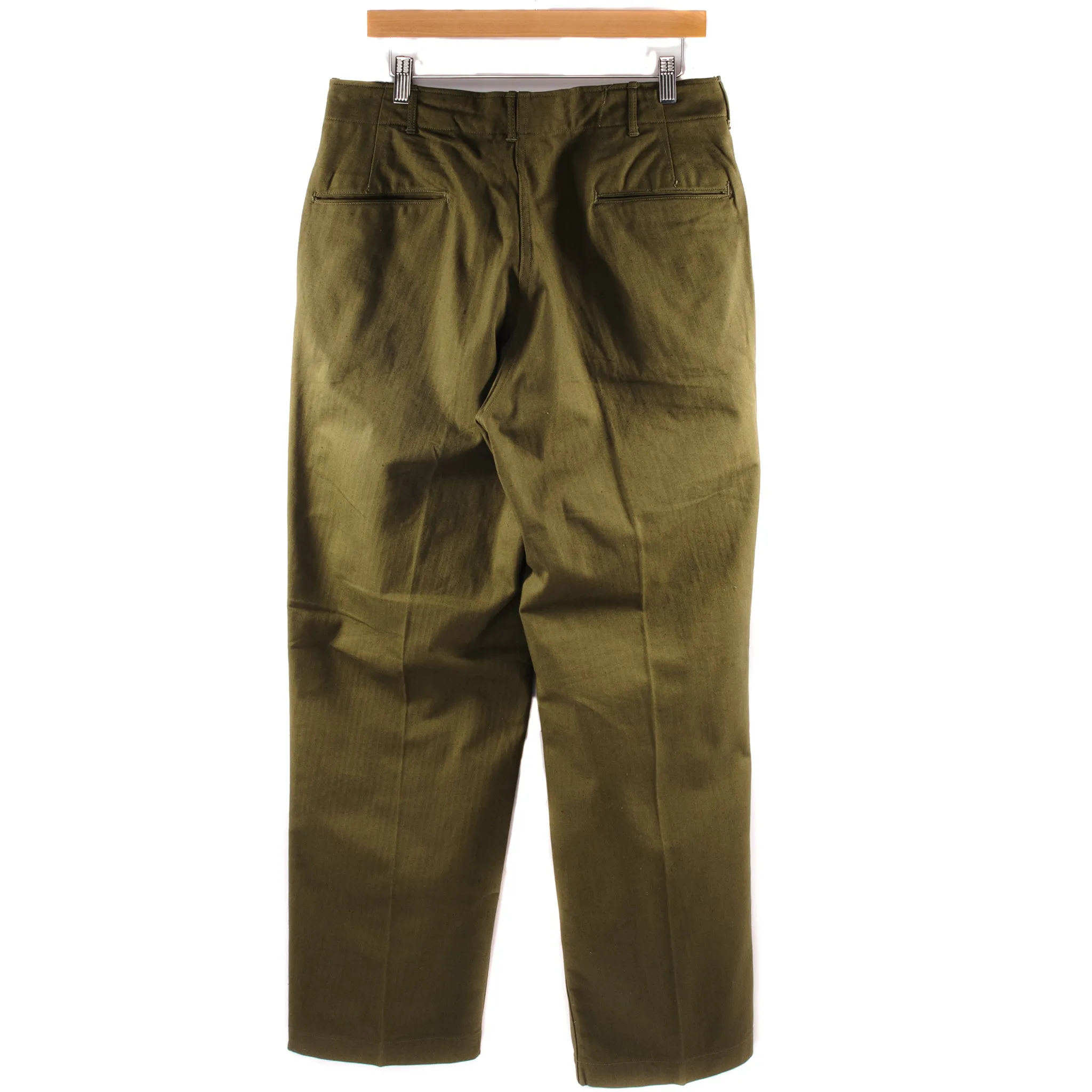 VINTAGE US NAVY FIELD TROUSERS HBT PANTS WW2 SIZE W34 L33 DEADSTOCK