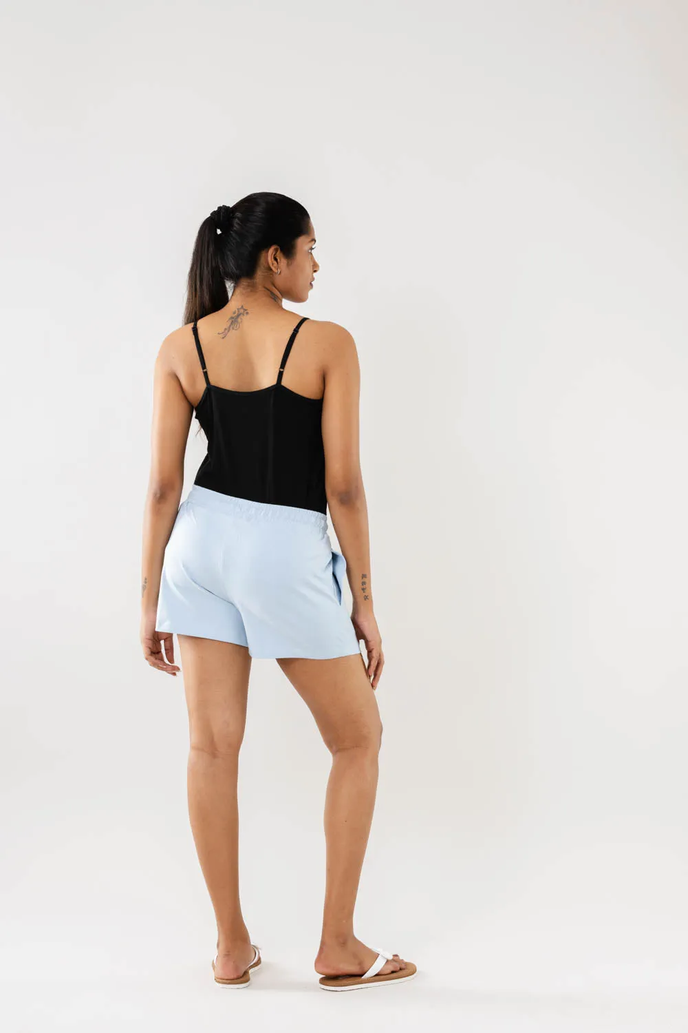 Women Sky Blue Shorts