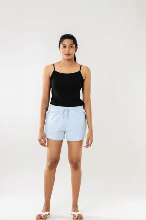 Women Sky Blue Shorts