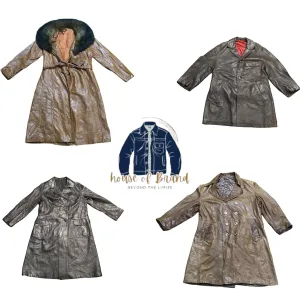 Y2k Clueless style leather long and short trench coats