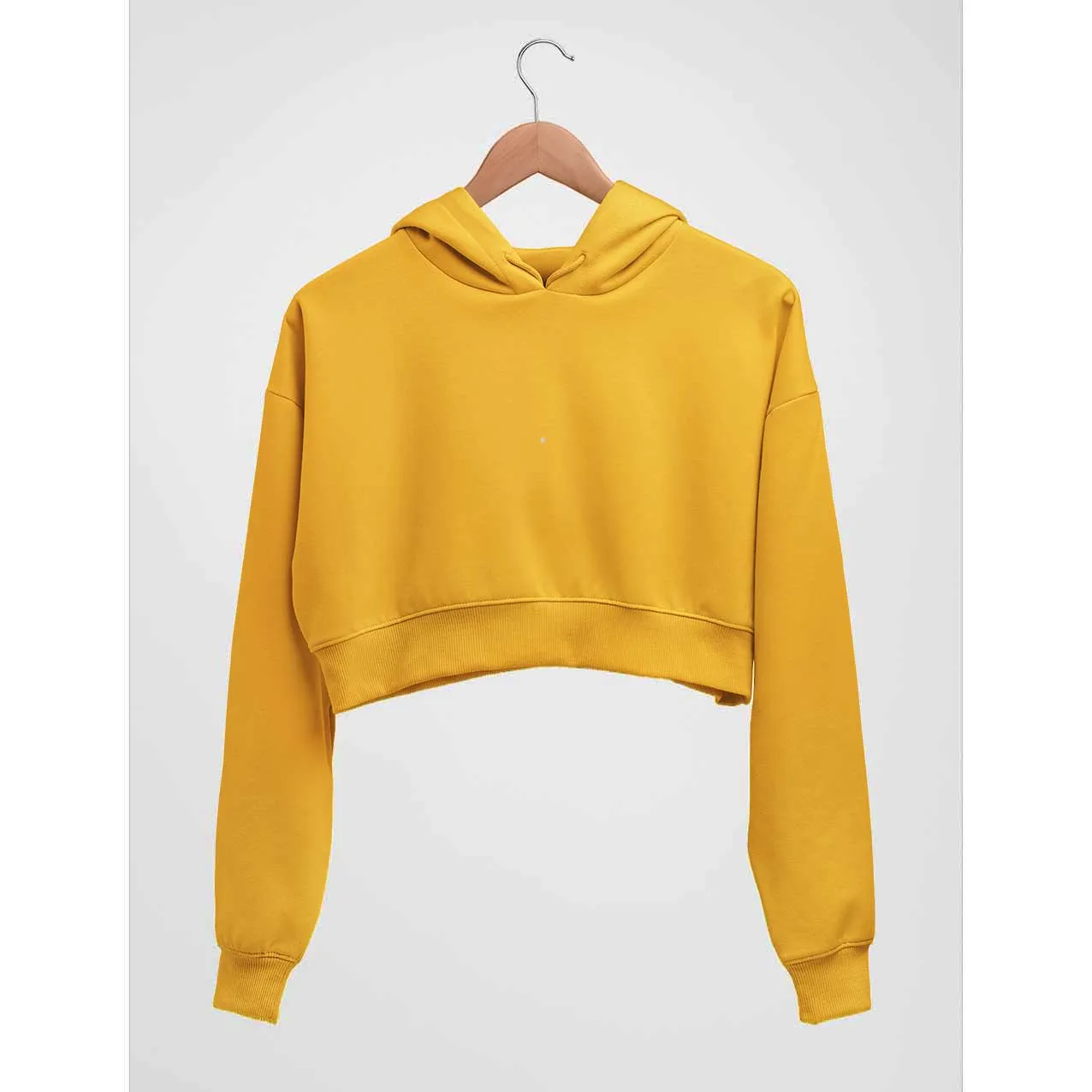 Yellow Crop Hoodie